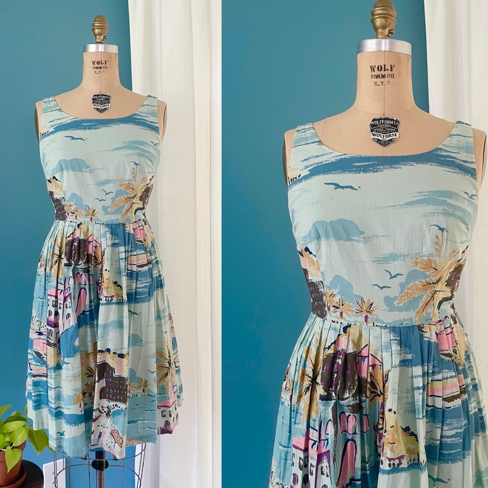 Boden Vintage-Inspired Mediterranean Dress